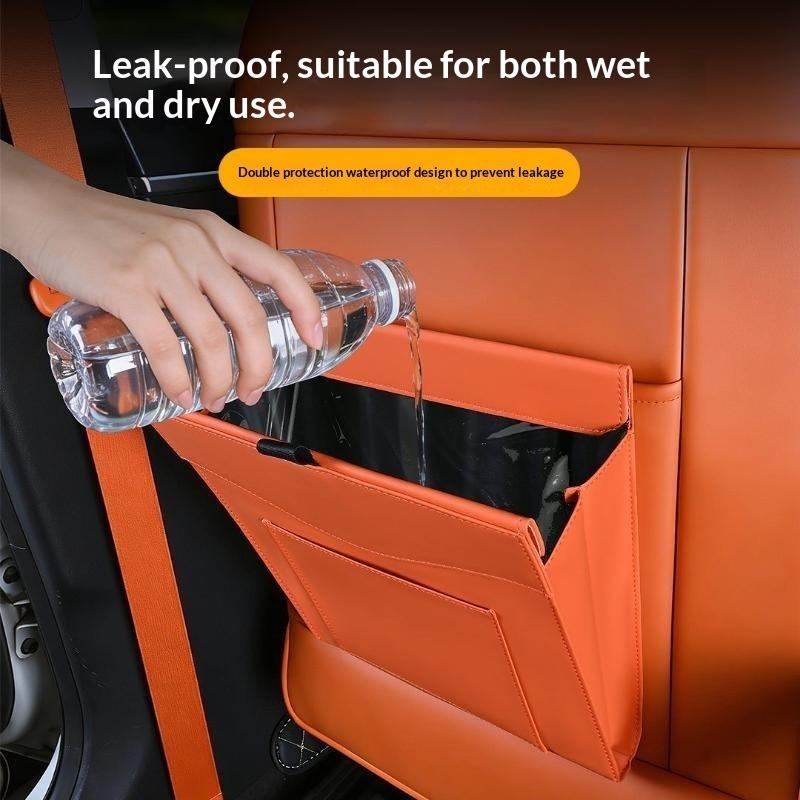 Waterproof Car Trash Can With Lid - Car Trash Can Waterproof Magnetic Hanging