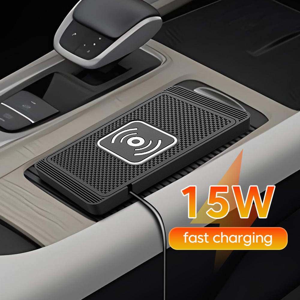 Wireless Car Charger Mount Fast Charging - 15w Wireless Charger Car Anti-skid Pad