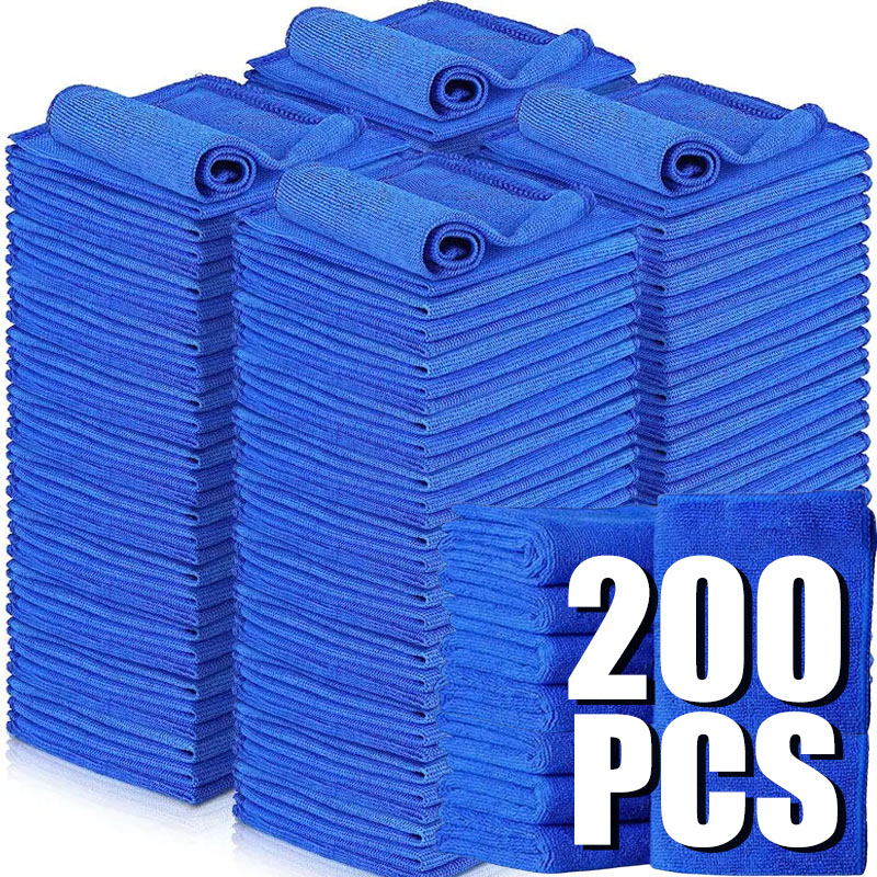 10/200PCS Microfiber Car Clean - Microfiber Car Drying Towel Super Absorbent ulasan dan harga