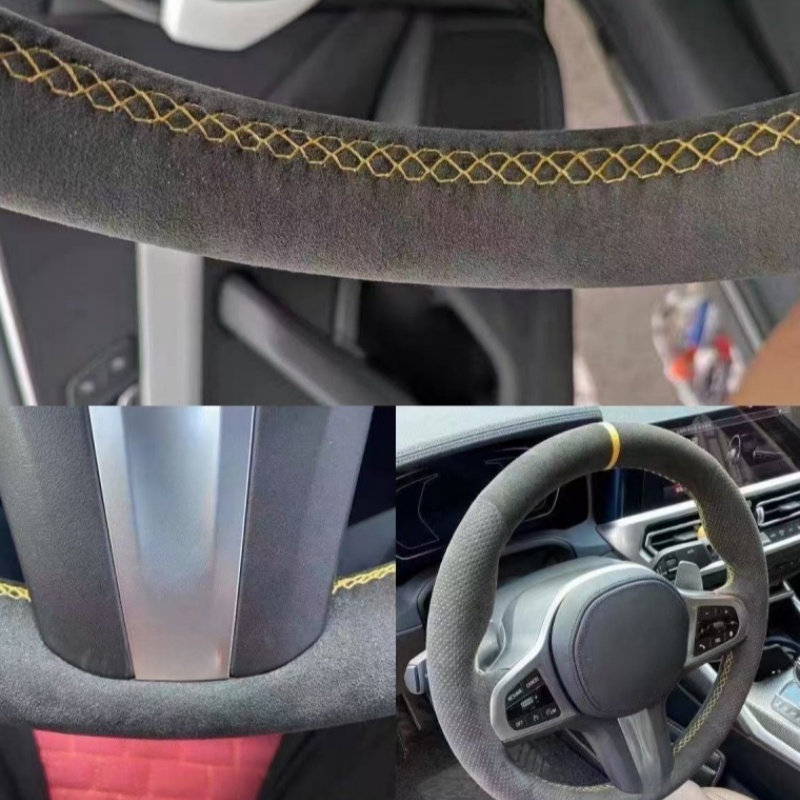 Customiz Anti-Slip Leather Sue - Car Steering Wheel Cover Anti Slip Breathable ulasan dan harga