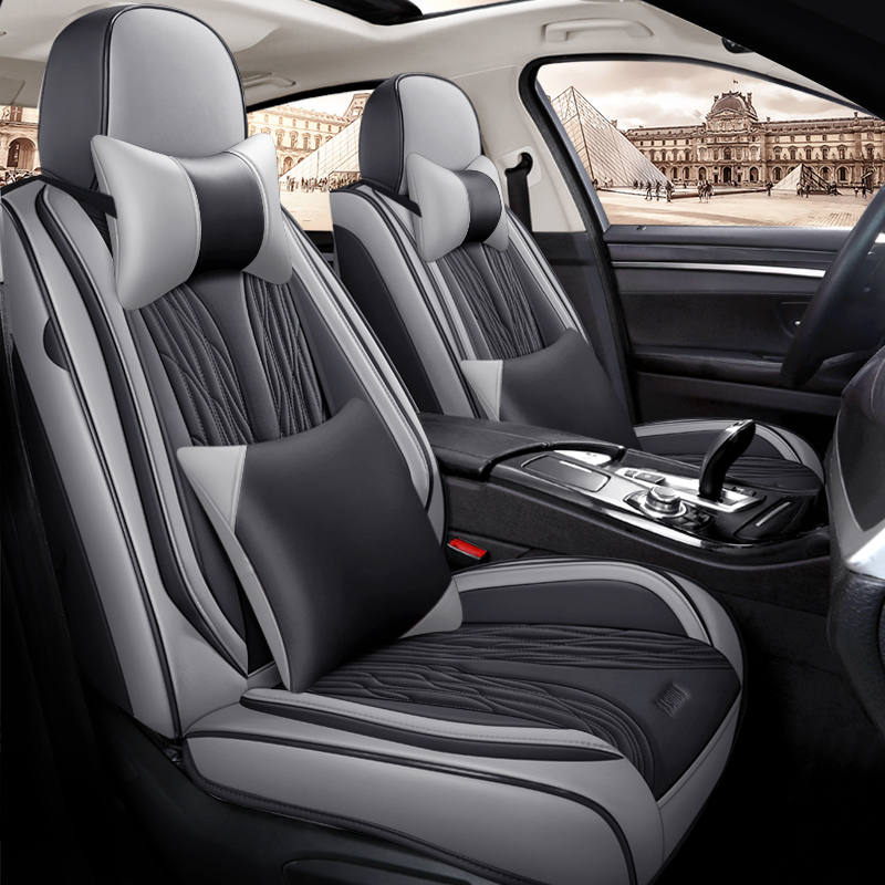 New Design Luxury Leather Car  - Leather Car Seat Covers Full Set Universal ulasan dan harga
