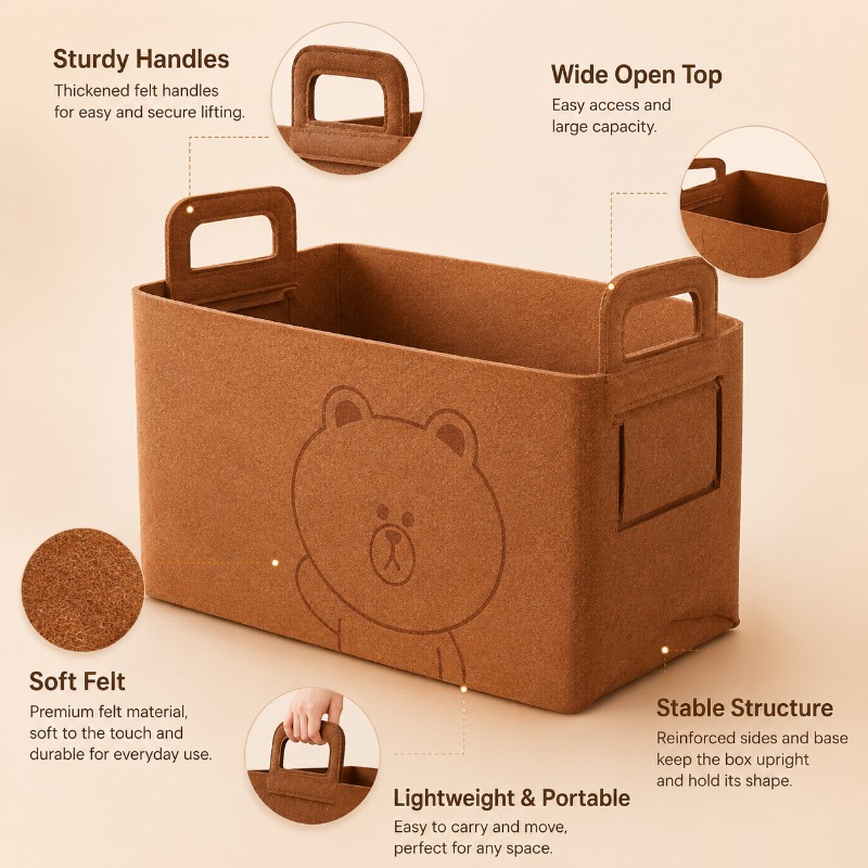 20L Large Felt Trunk Organizer - Car Trunk Organizer Foldable Storage Box ulasan dan harga