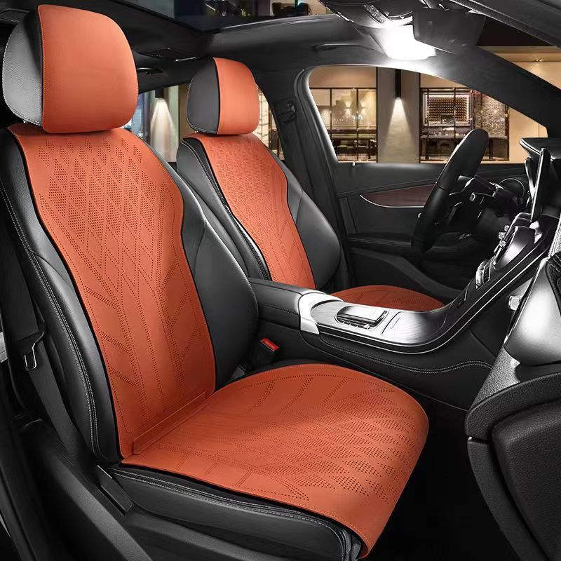 Suede Leather Car Seat Cover 5 - Leather Car Seat Covers Full Set Universal ulasan dan harga