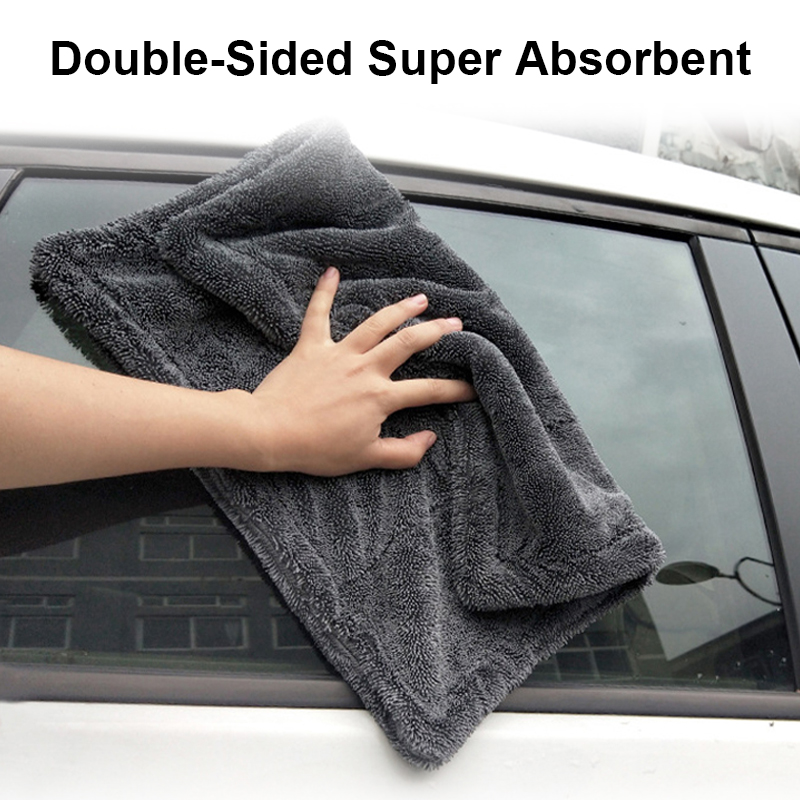 1200GSM Car Wash Towel Microfi - Microfiber Car Drying Towel Super Absorbent ulasan dan harga