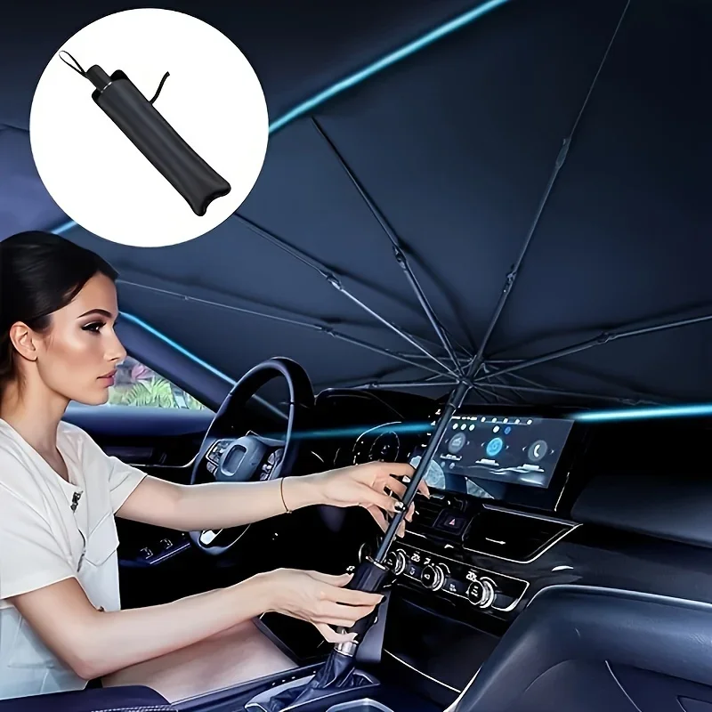 Car Windshield Sun Shade, Fold - Car Sunshade Windshield Umbrella Foldable ulasan dan harga