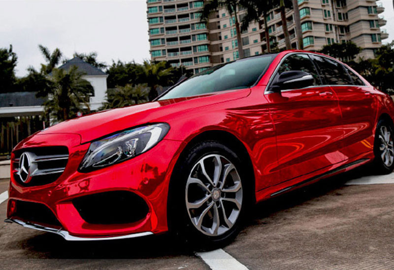 Red Forged Carbon Matte Glossy - Anti Glare Car Rearview Mirror Film ulasan dan harga