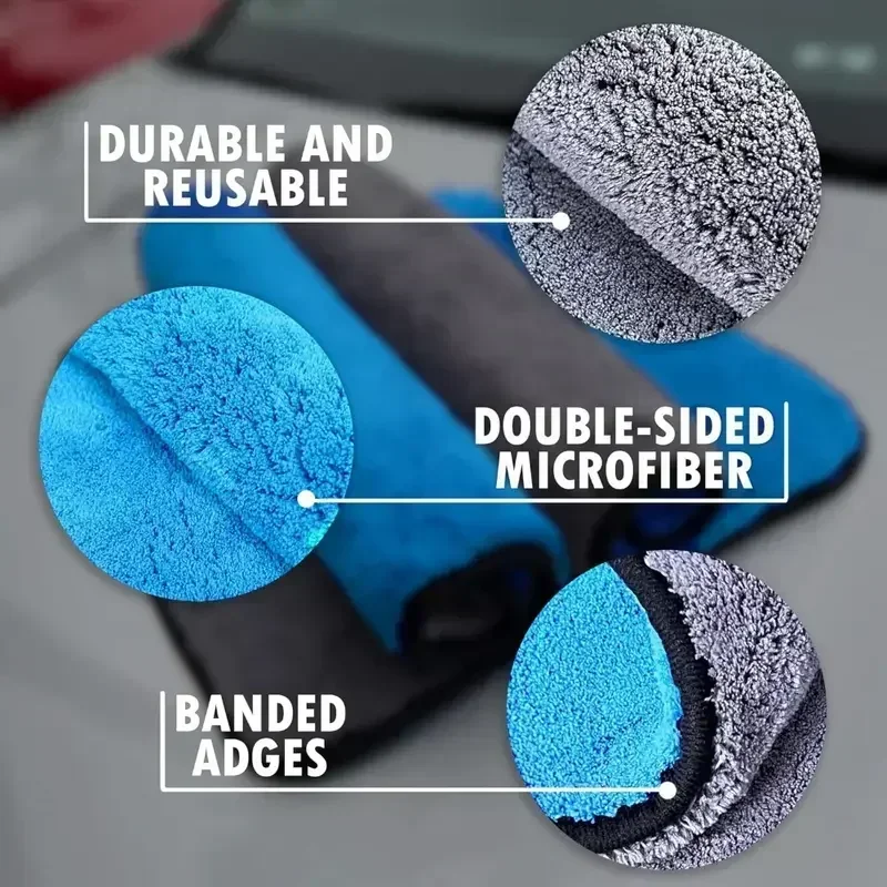 Car Wash Towel 1/5pcs Microfib - Microfiber Car Drying Towel Super Absorbent ulasan dan harga