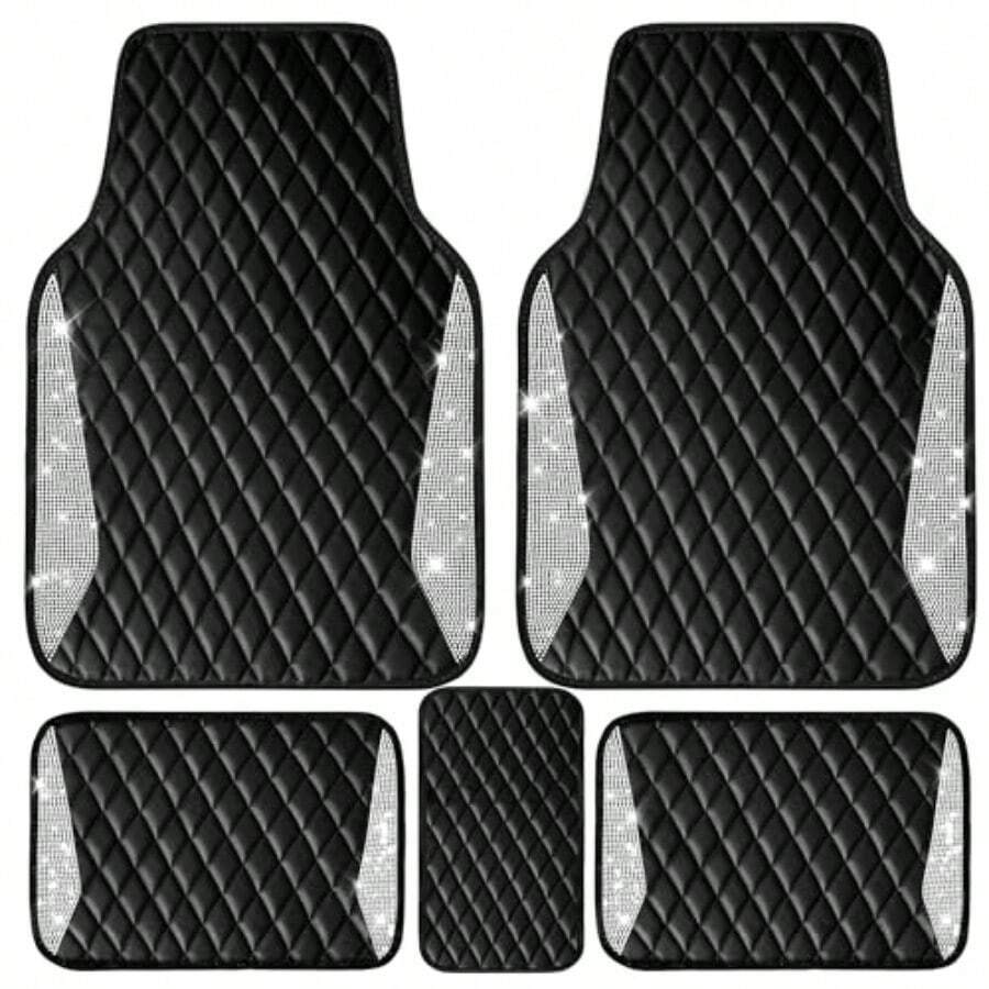 Leather Car Mats Shining Diamo - Car Floor Mats Universal Waterproof Leather ulasan dan harga