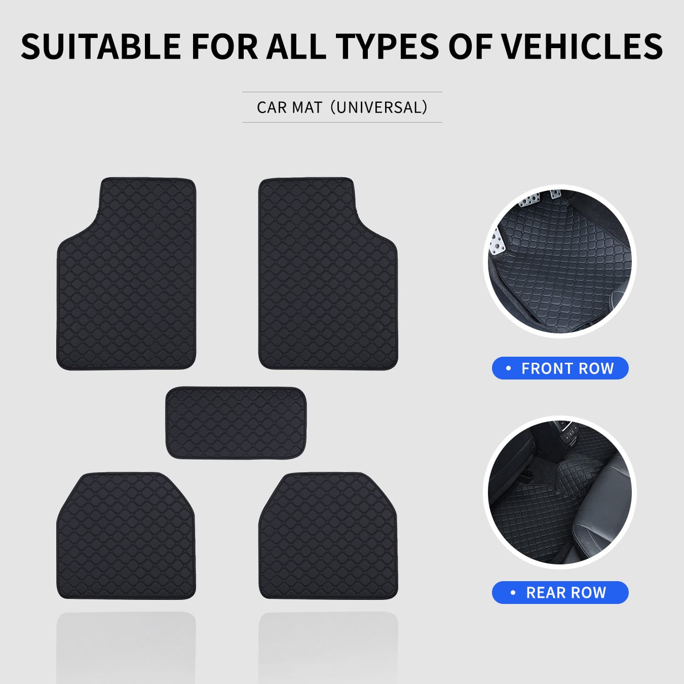 Car Floor Mats Full Set Univer - Car Floor Mats Universal Waterproof Leather ulasan dan harga