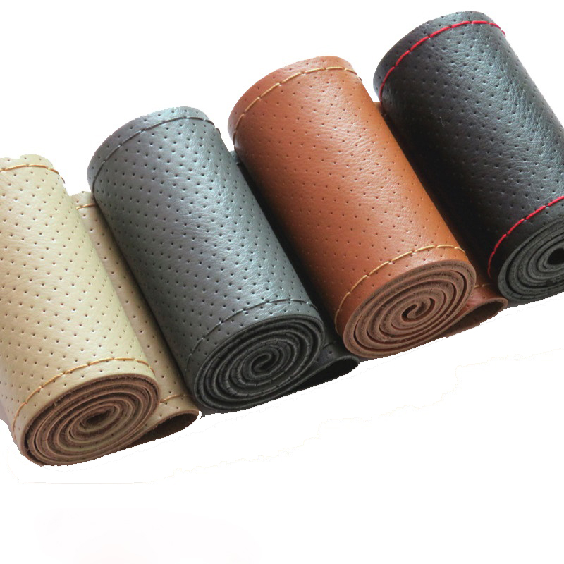 New 36 38 40cm Genuine Leather - Car Steering Wheel Cover Anti Slip Breathable ulasan dan harga