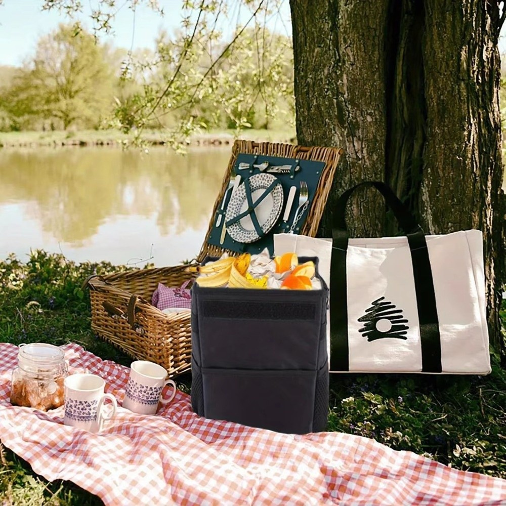 Collapsible Car Trash Can with - Waterproof Car Trash Can With Lid ulasan dan harga